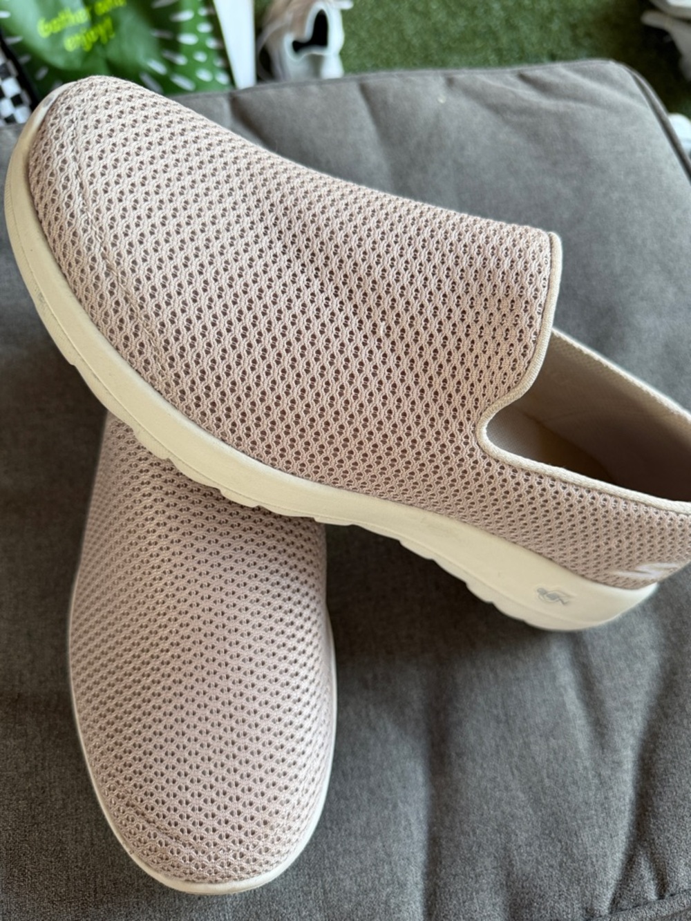 Skechers Knit Slip-On Loafers in Pale Pink - Picture 2 of 8